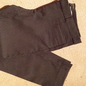 Banana Republic Sloan pants black white 8